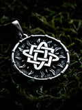 Star of Lada Amulet in Sun Disc, Sterling Silver 925 — Slavic, Viking & Norse Symbol Pendant