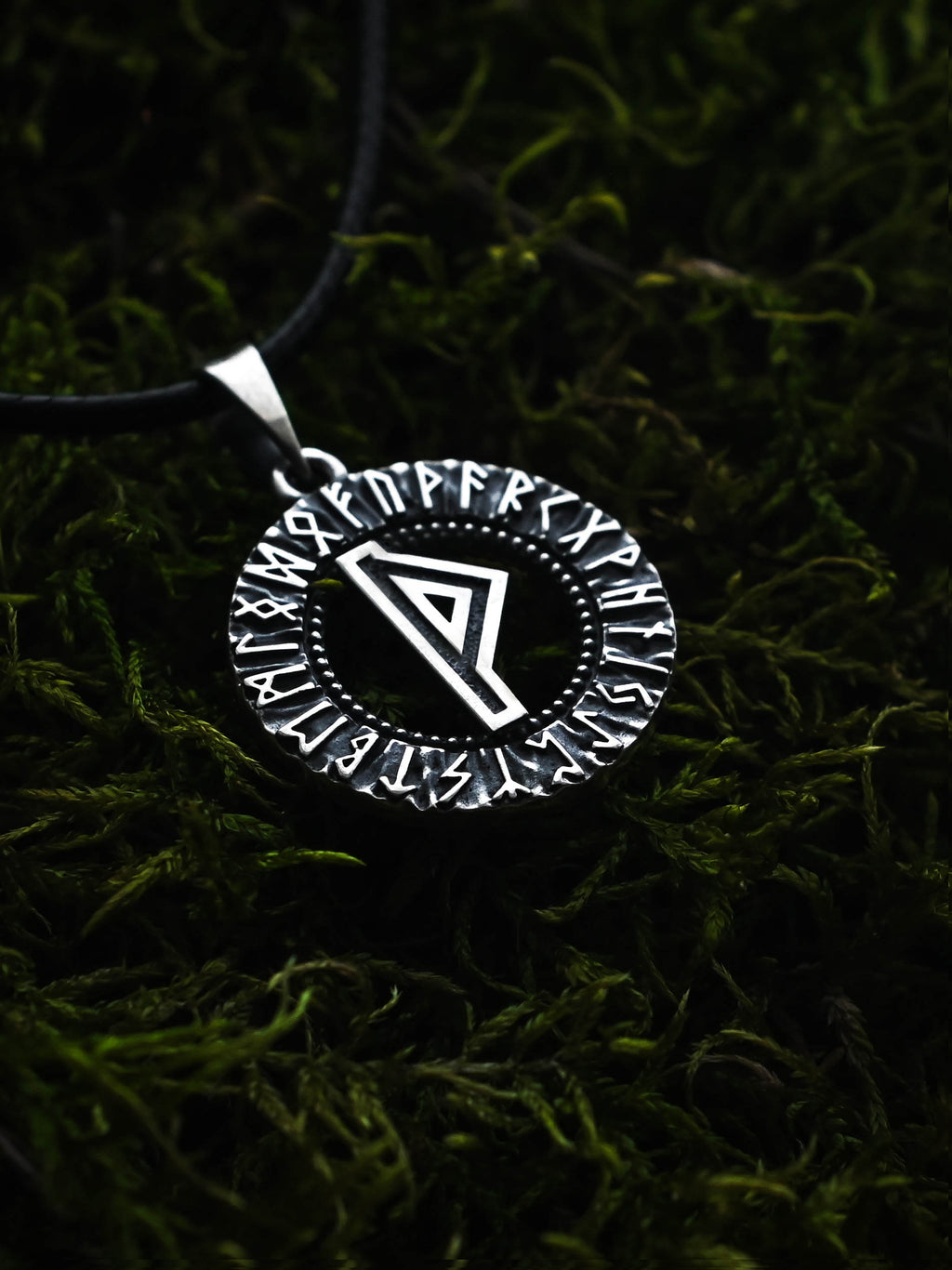 Thurisaz Rune Amulet, Elder Futhark, Sterling Silver 925 — Viking & Norse Symbol Pendant