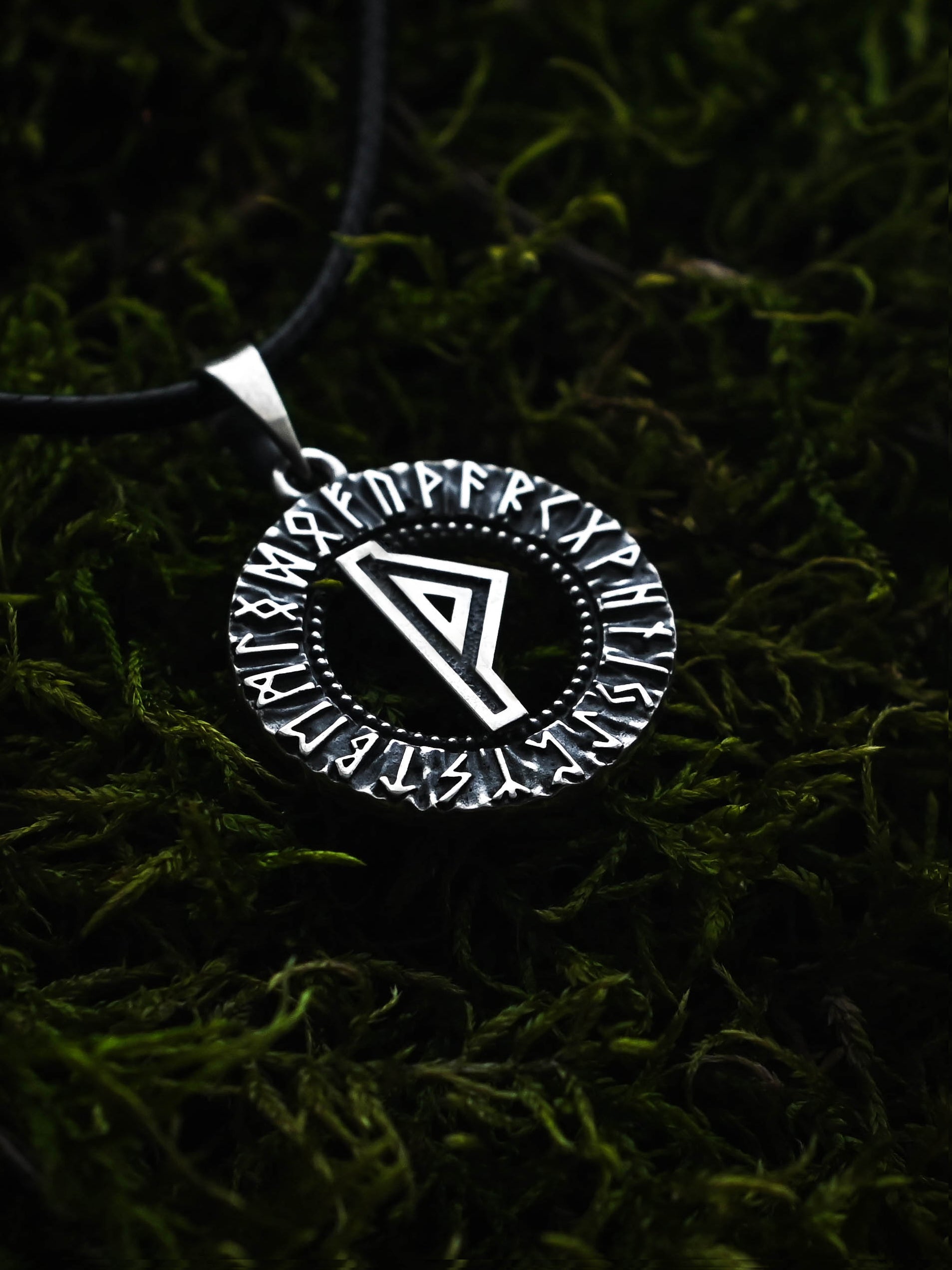 Thurisaz Rune Amulet, Elder Futhark, Sterling Silver 925 — Viking & Norse Symbol Pendant