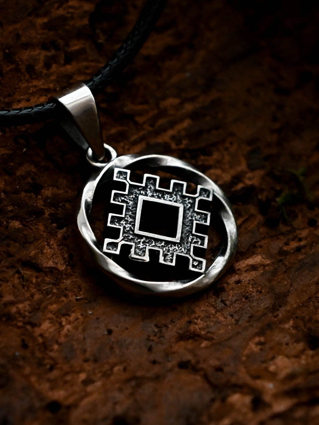 Thistle of Happiness (Repeynik) Amulet in Twisted Sterling Silver 925 — Slavic, Viking & Norse Symbol Pendant