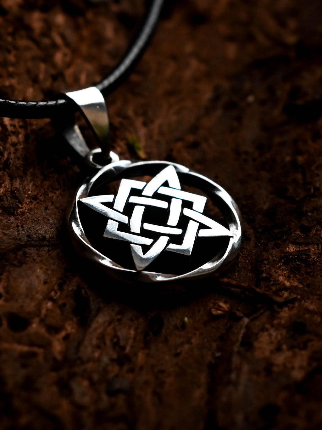 Star of Rus Amulet in Twisted Sterling Silver 925 — Slavic, Viking & Norse Symbol Pendant