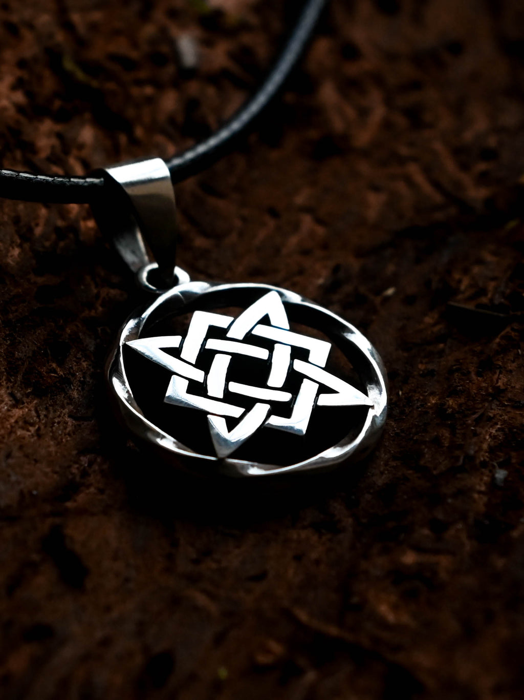 Star of Rus Amulet in Twisted Sterling Silver 925 — Slavic, Viking & Norse Symbol Pendant