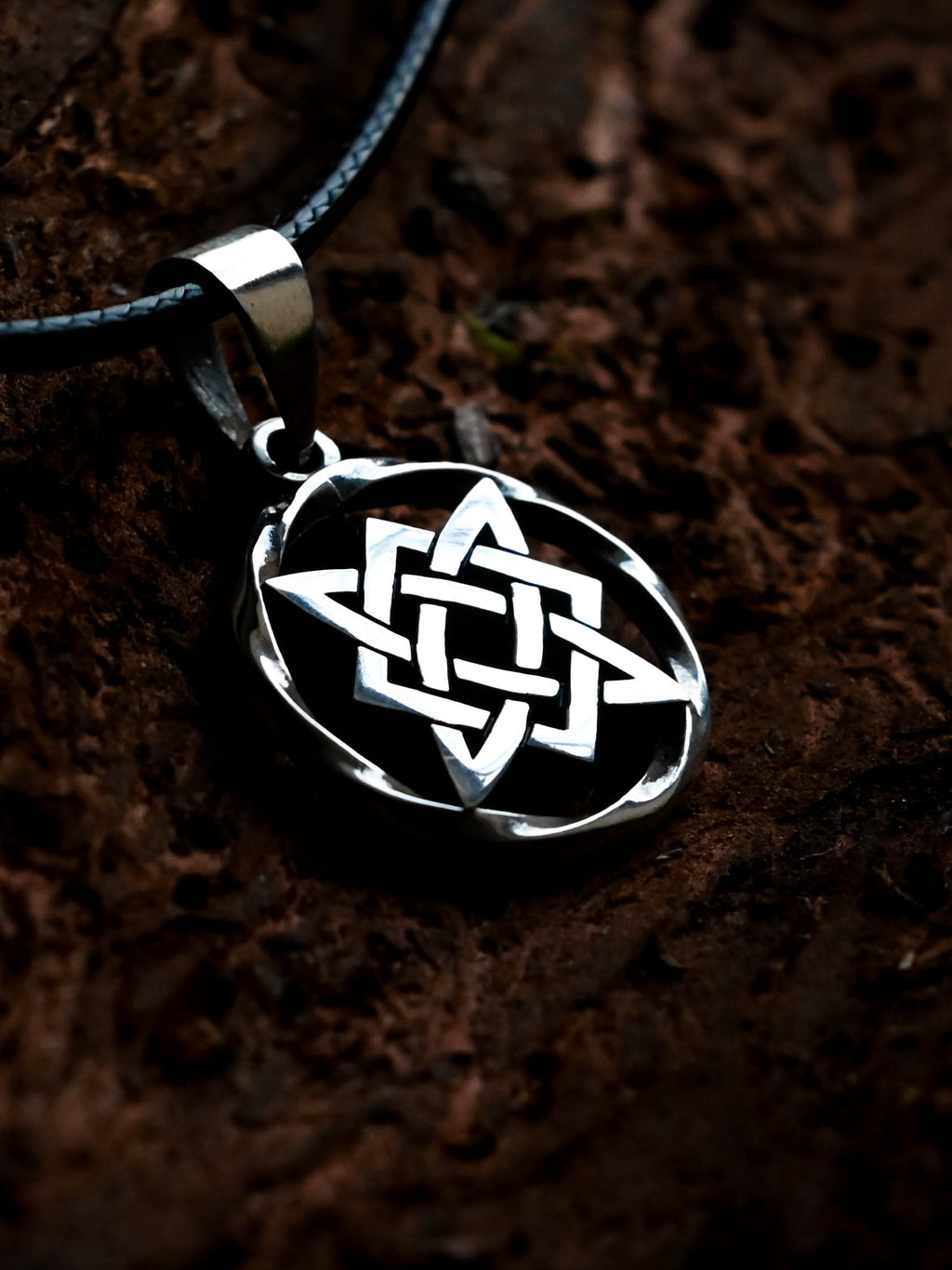 Star of Rus Amulet in Twisted Sterling Silver 925 — Slavic, Viking & Norse Symbol Pendant