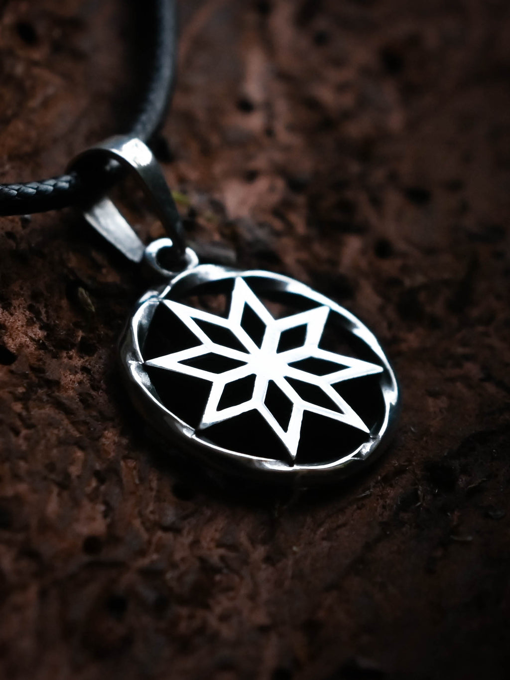 Alatyr Amulet in Twisted Sterling Silver 925 — Slavic, Viking & Norse Symbol Pendant