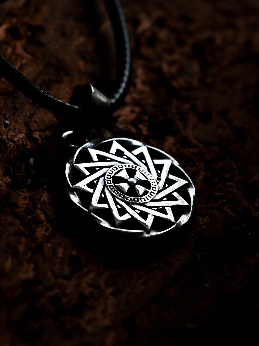 Star of Erzgamma Amulet in Twisted Sterling Silver 925 — Slavic, Viking & Norse Symbol Pendant