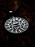 Slavic Chertog Shchuka (Pike) Amulet, Sterling Silver 925 — Svarog Circle Zodiac Pendant