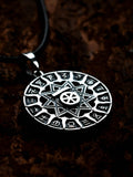 Slavic Chertog Finist (Falcon) Amulet, Sterling Silver 925 — Svarog Circle Zodiac Pendant