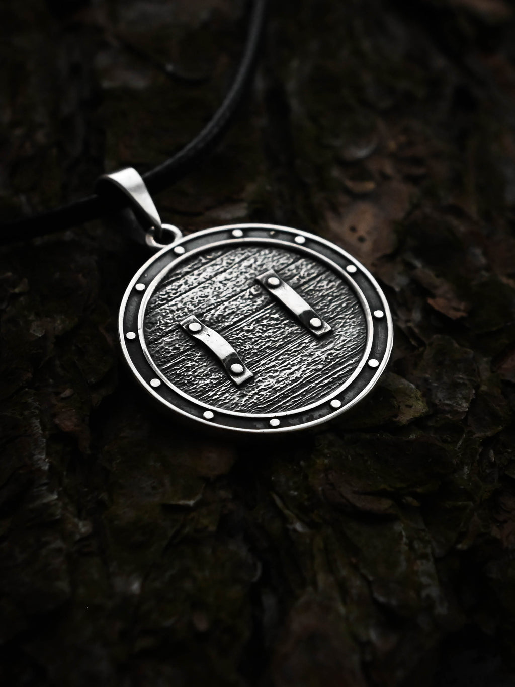 Alatyr Amulet on a Shield, Sterling Silver 925 — Slavic Symbol Pendant
