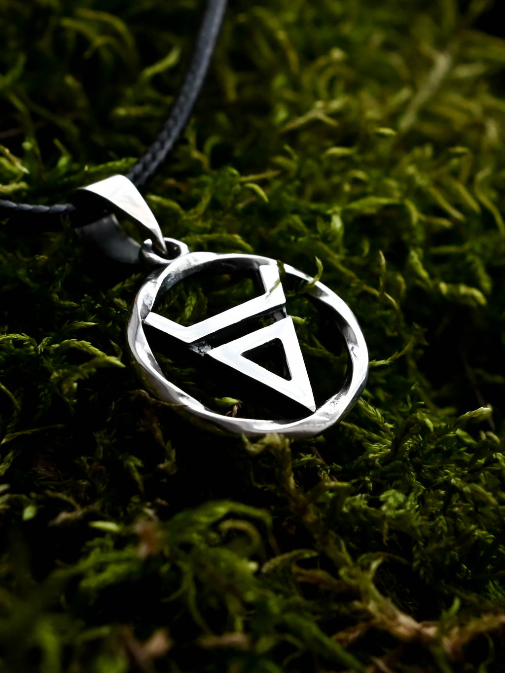 Symbol of Veles Amulet in Twisted Sterling Silver 925 — Slavic, Viking & Norse Symbol Pendant