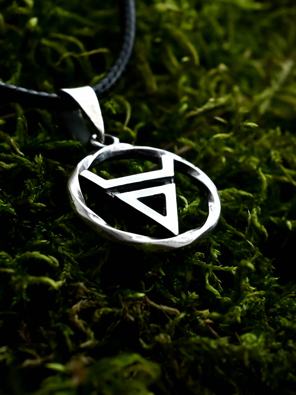 Symbol of Veles Amulet in Twisted Sterling Silver 925 — Slavic, Viking & Norse Symbol Pendant