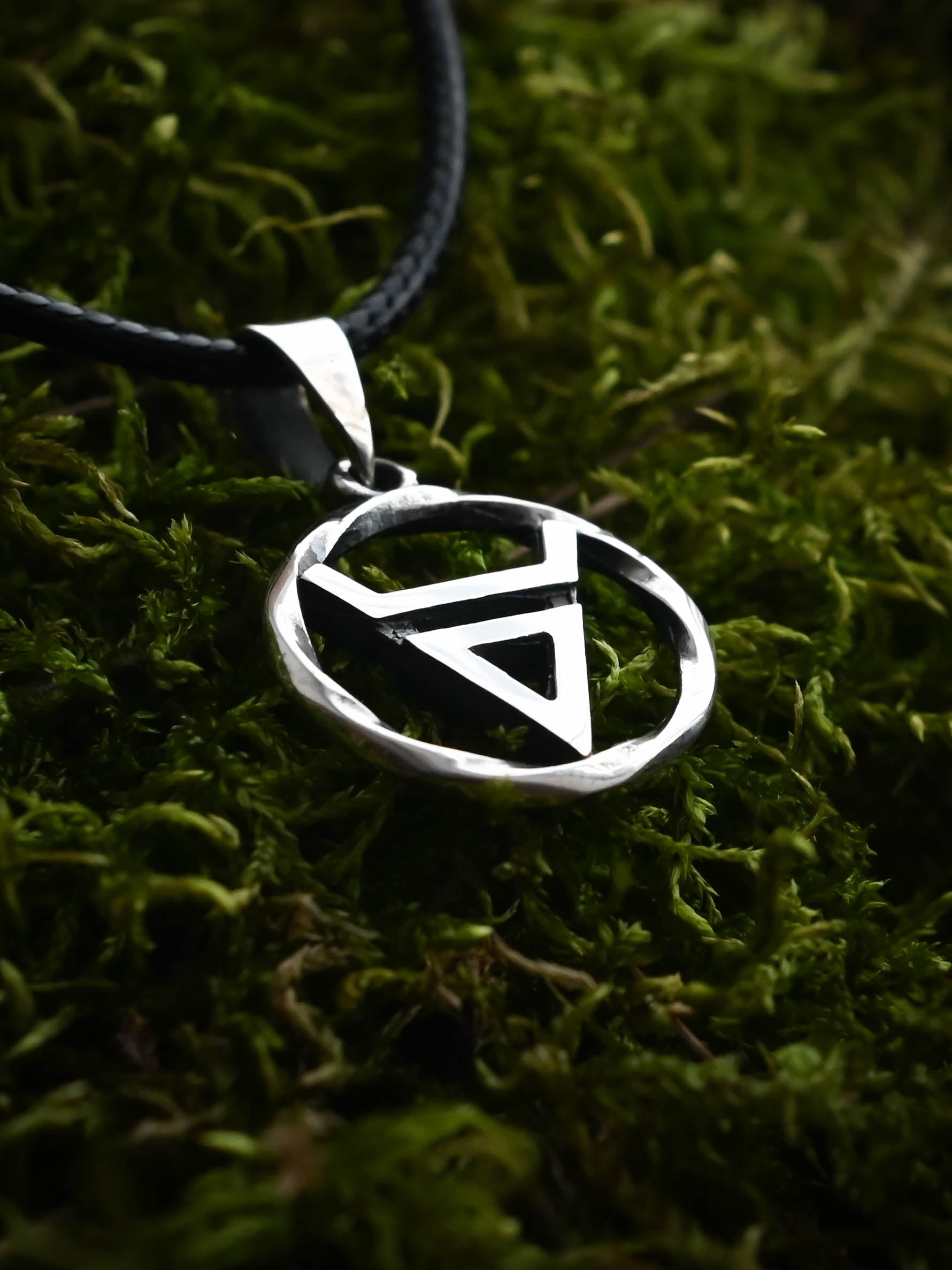 Symbol of Veles Amulet in Twisted Sterling Silver 925 — Slavic, Viking & Norse Symbol Pendant
