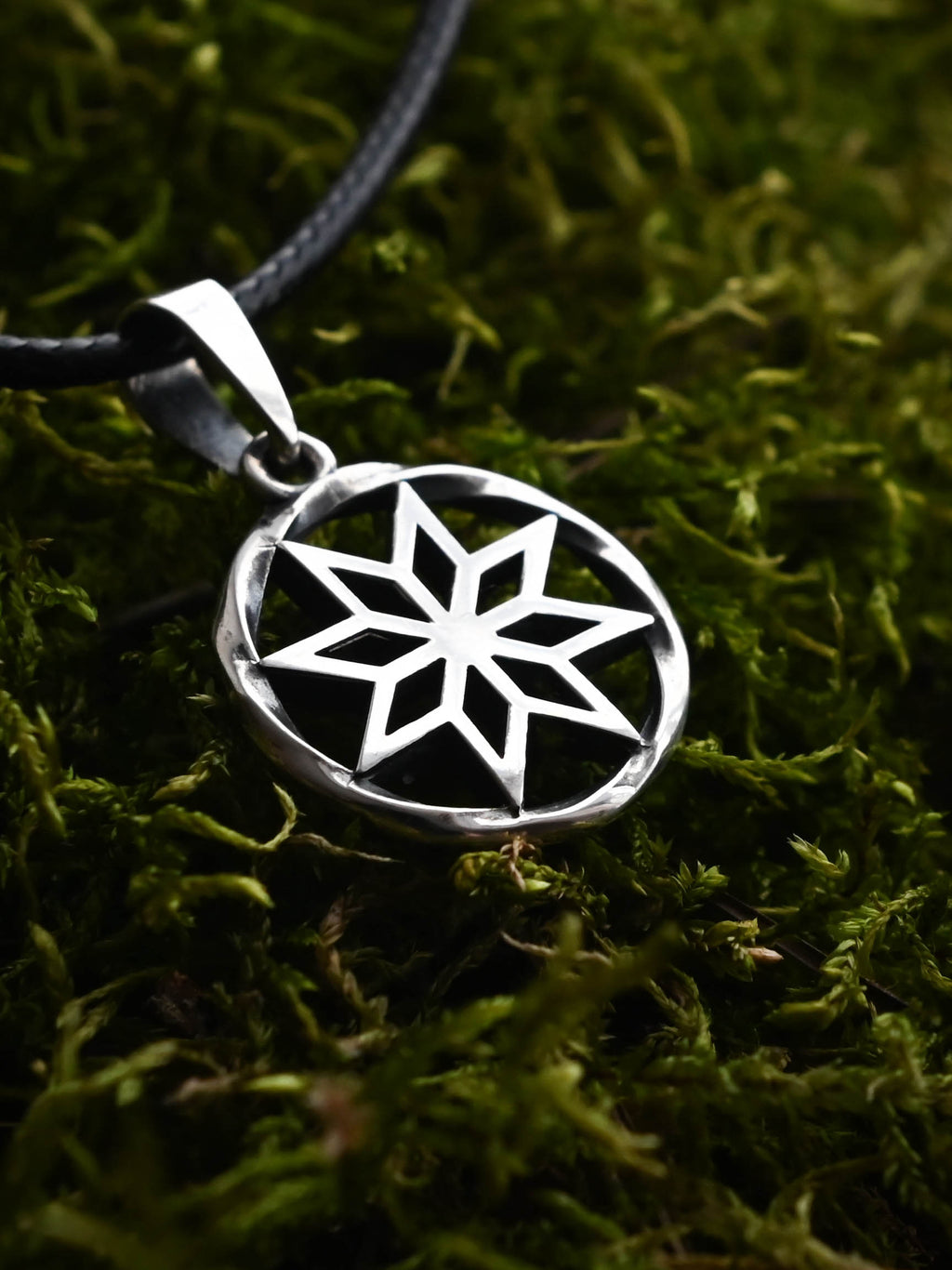 Alatyr Amulet in Twisted Sterling Silver 925 — Slavic, Viking & Norse Symbol Pendant