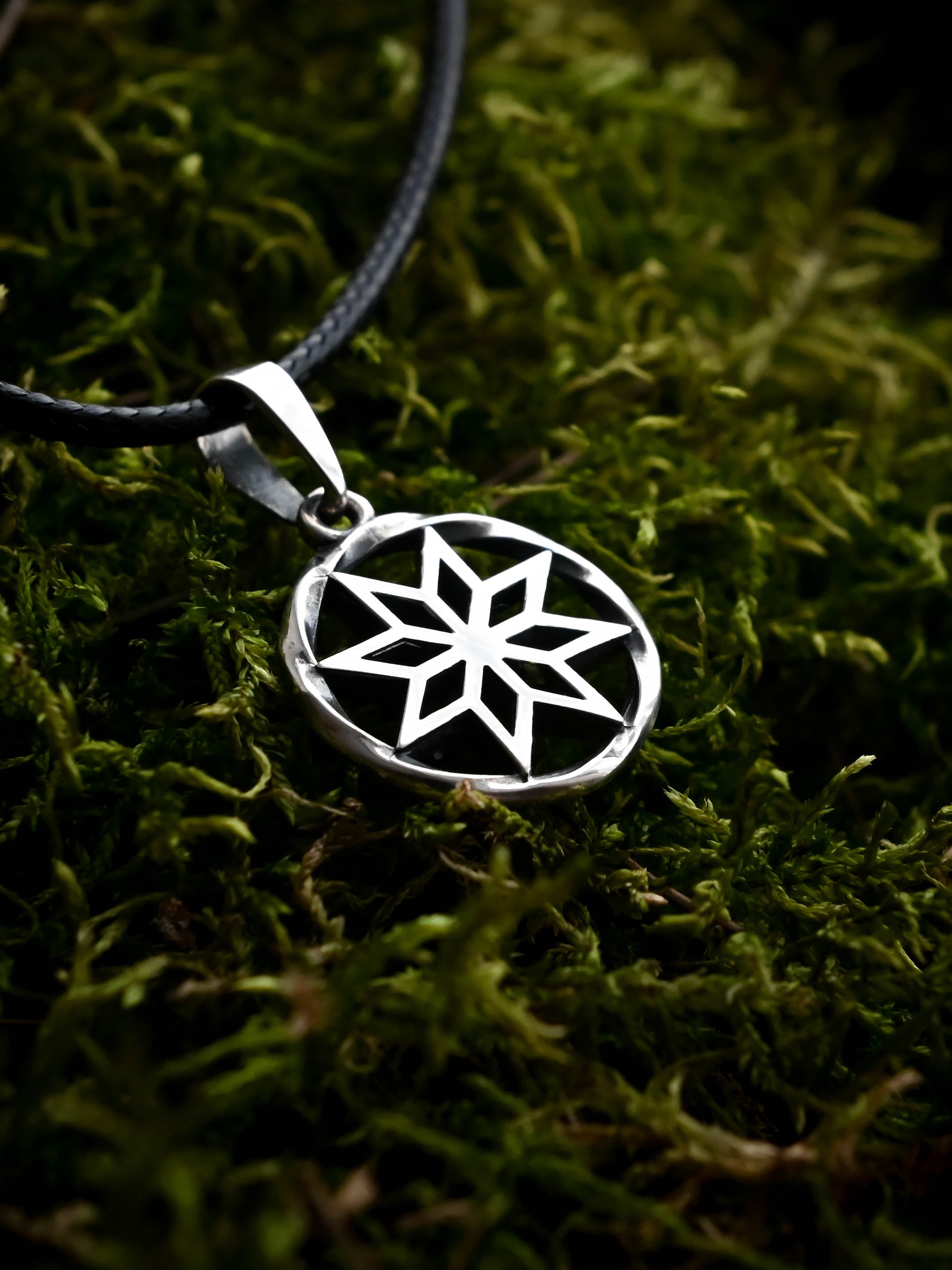 Alatyr Amulet in Twisted Sterling Silver 925 — Slavic, Viking & Norse Symbol Pendant