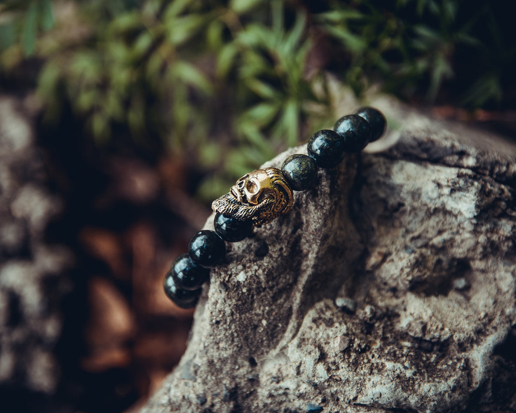Serpentine Bracelet with Ragnar Lothbrok Bead and Clasp