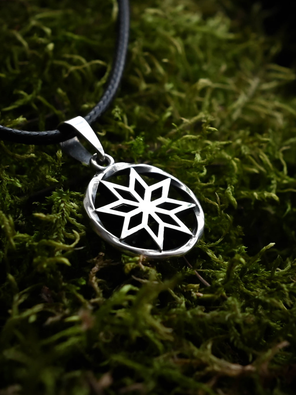 Alatyr Amulet in Twisted Sterling Silver 925 — Slavic, Viking & Norse Symbol Pendant
