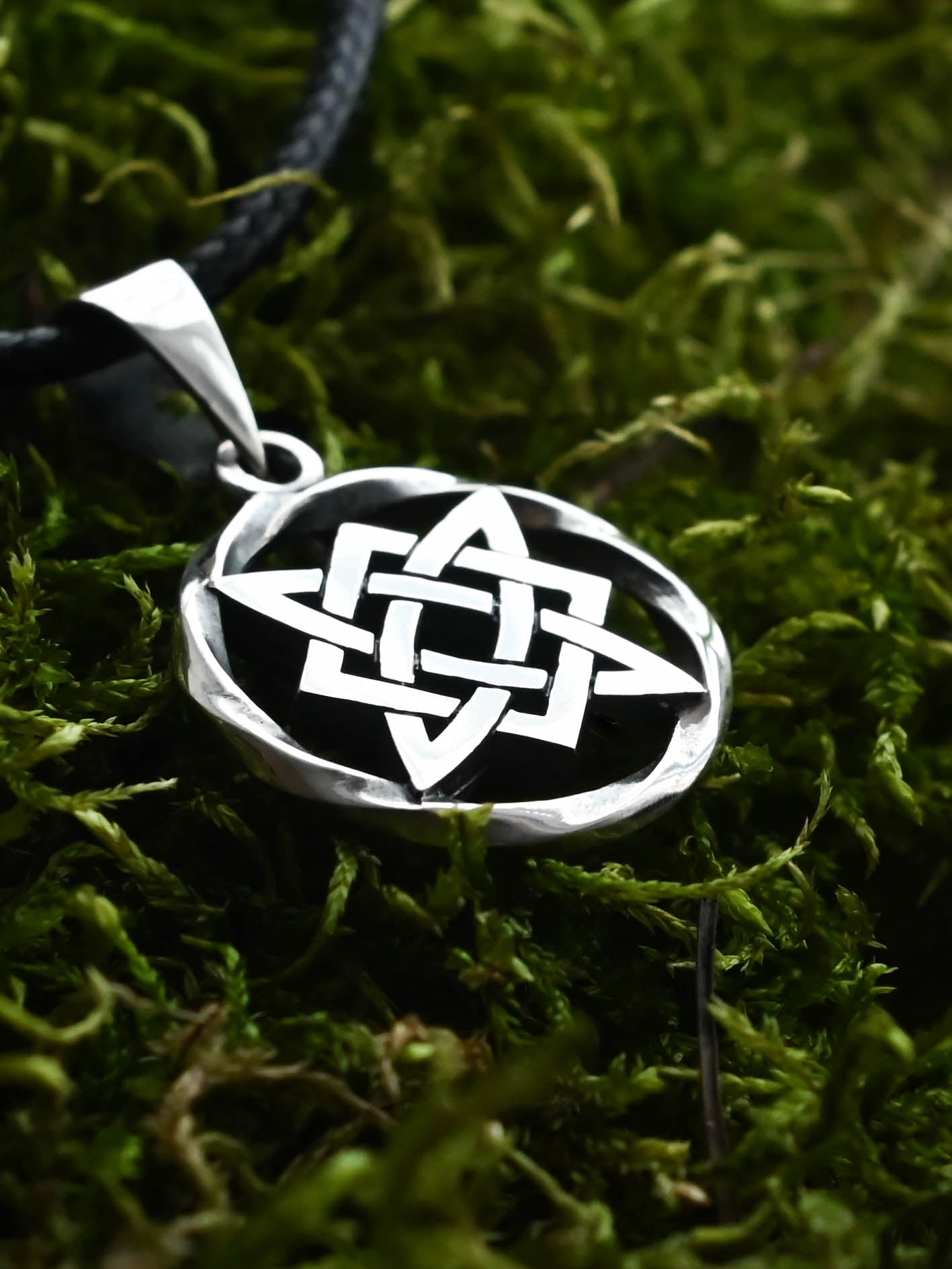 Star of Rus Amulet in Twisted Sterling Silver 925 — Slavic, Viking & Norse Symbol Pendant