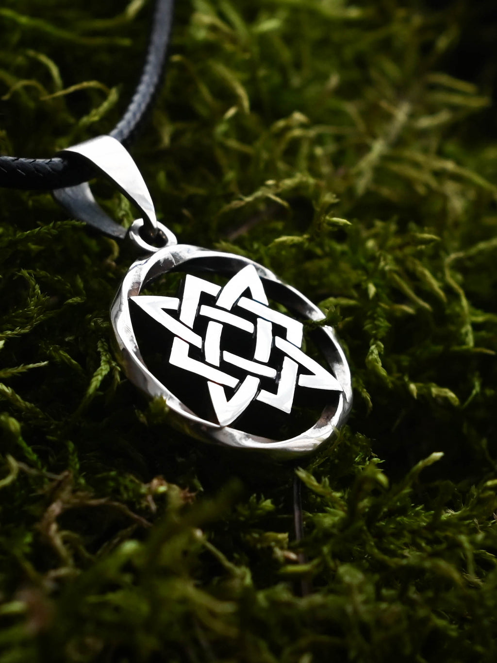 Star of Rus Amulet in Twisted Sterling Silver 925 — Slavic, Viking & Norse Symbol Pendant