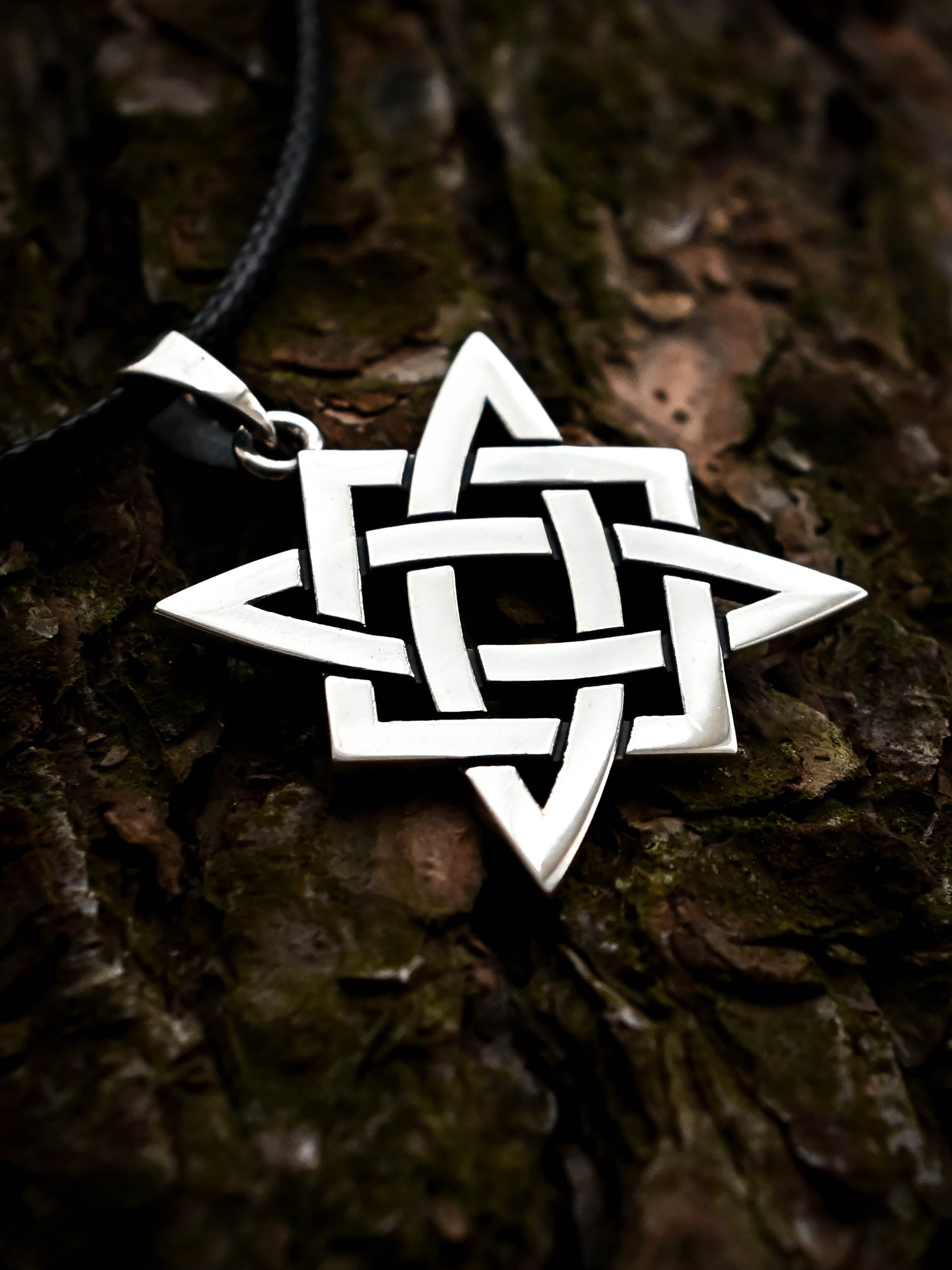 Star of Rus Amulet, Sterling Silver 925 — Slavic Symbol Pendant