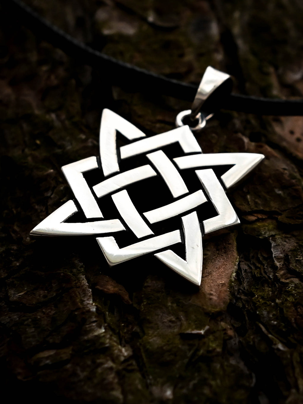 Star of Rus Amulet, Sterling Silver 925 — Slavic Symbol Pendant