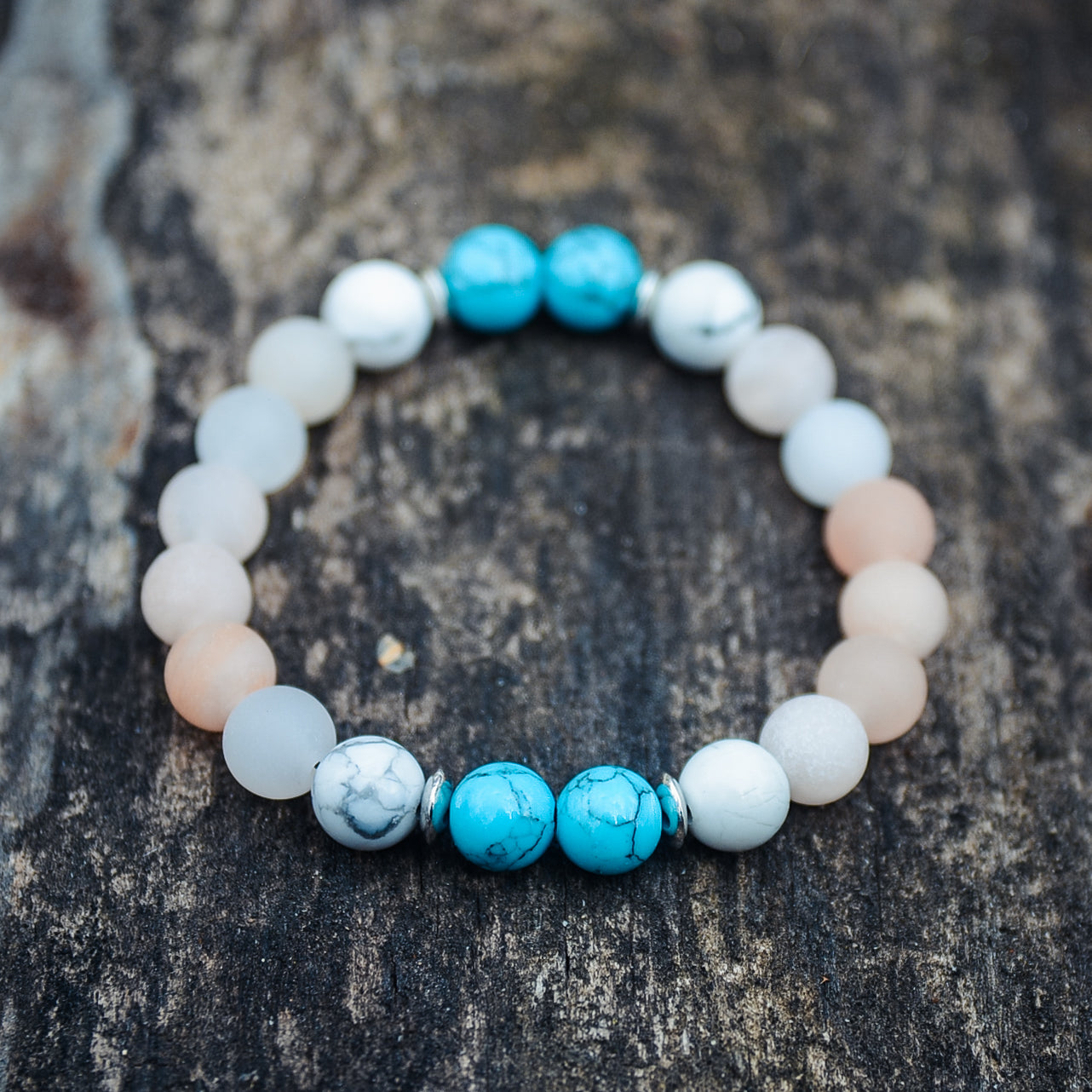 Turquoise and Coral Bracelet