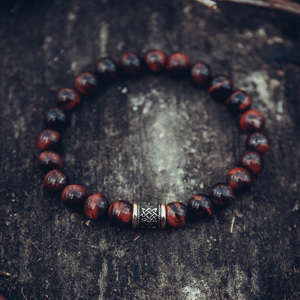 Ox Eye Stone Bracelet with Small Star of Rus Bead