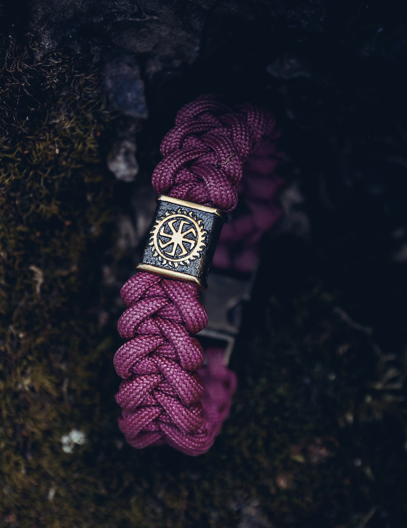 Slavic Bracelet with Fastex Buckle, Paracord and Bronze
