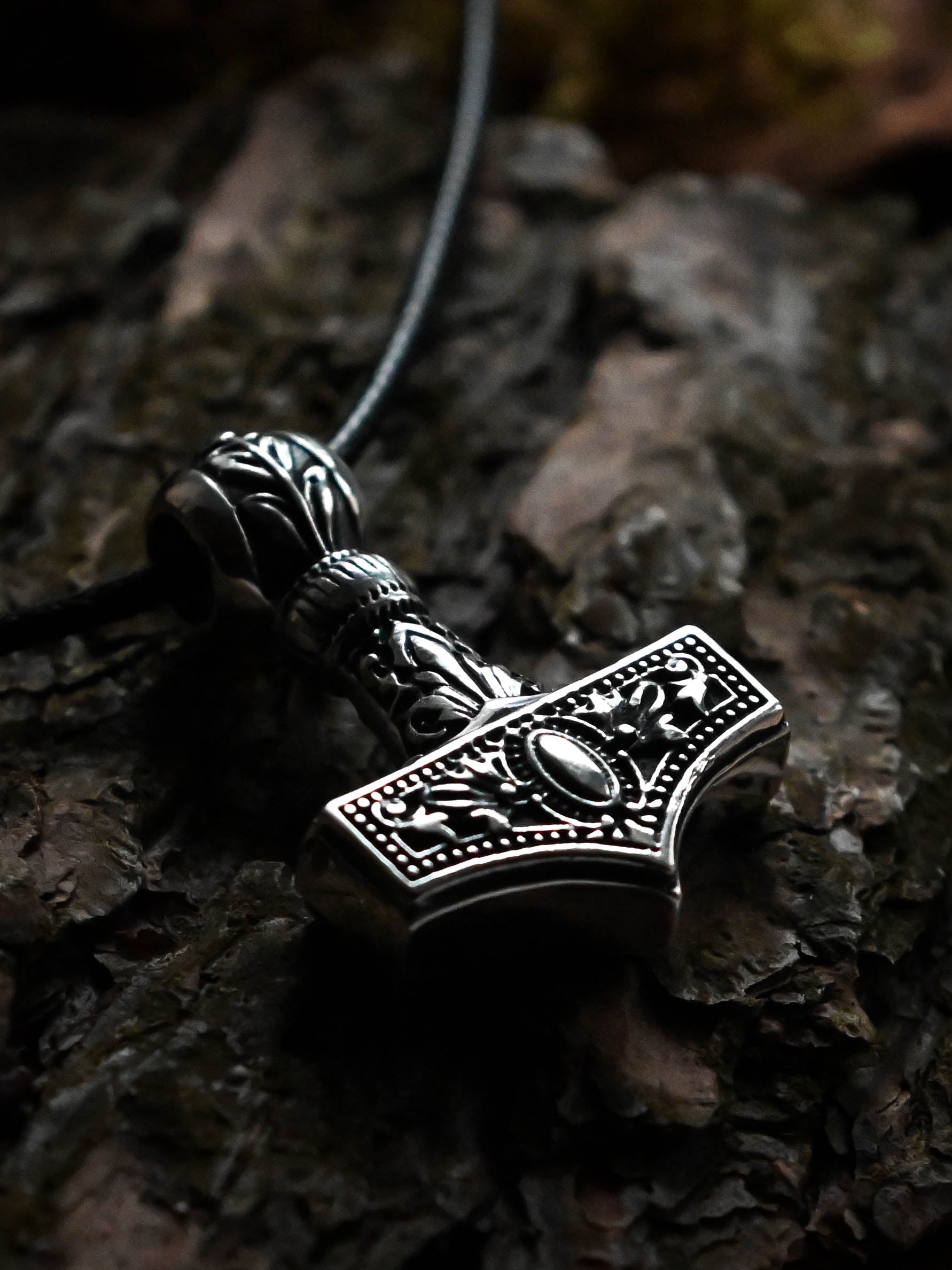 Classic Thor's Hammer (Mjolnir), Sterling Silver 925 — Viking Symbol Pendant