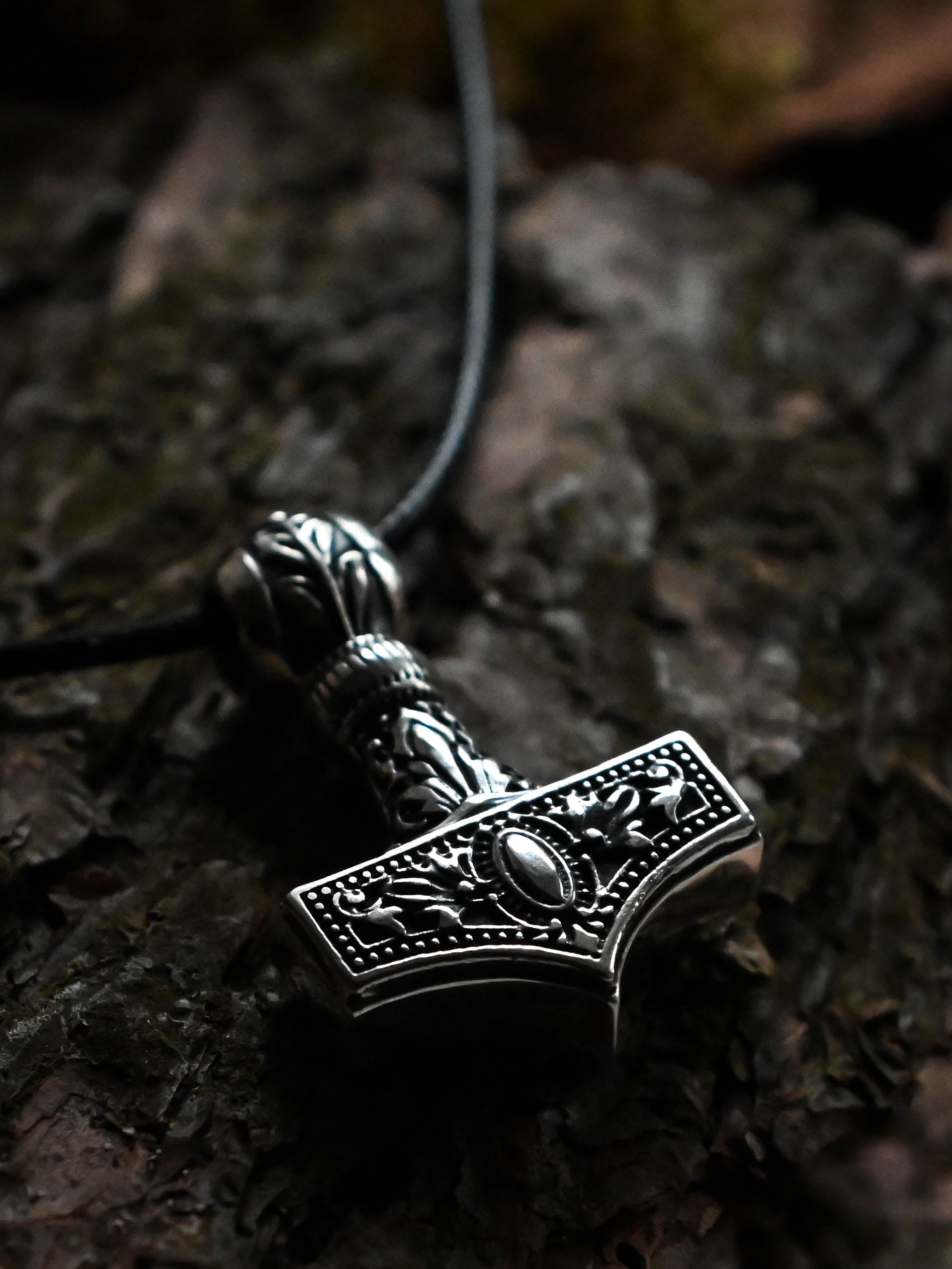 Classic Thor's Hammer (Mjolnir), Sterling Silver 925 — Viking Symbol Pendant