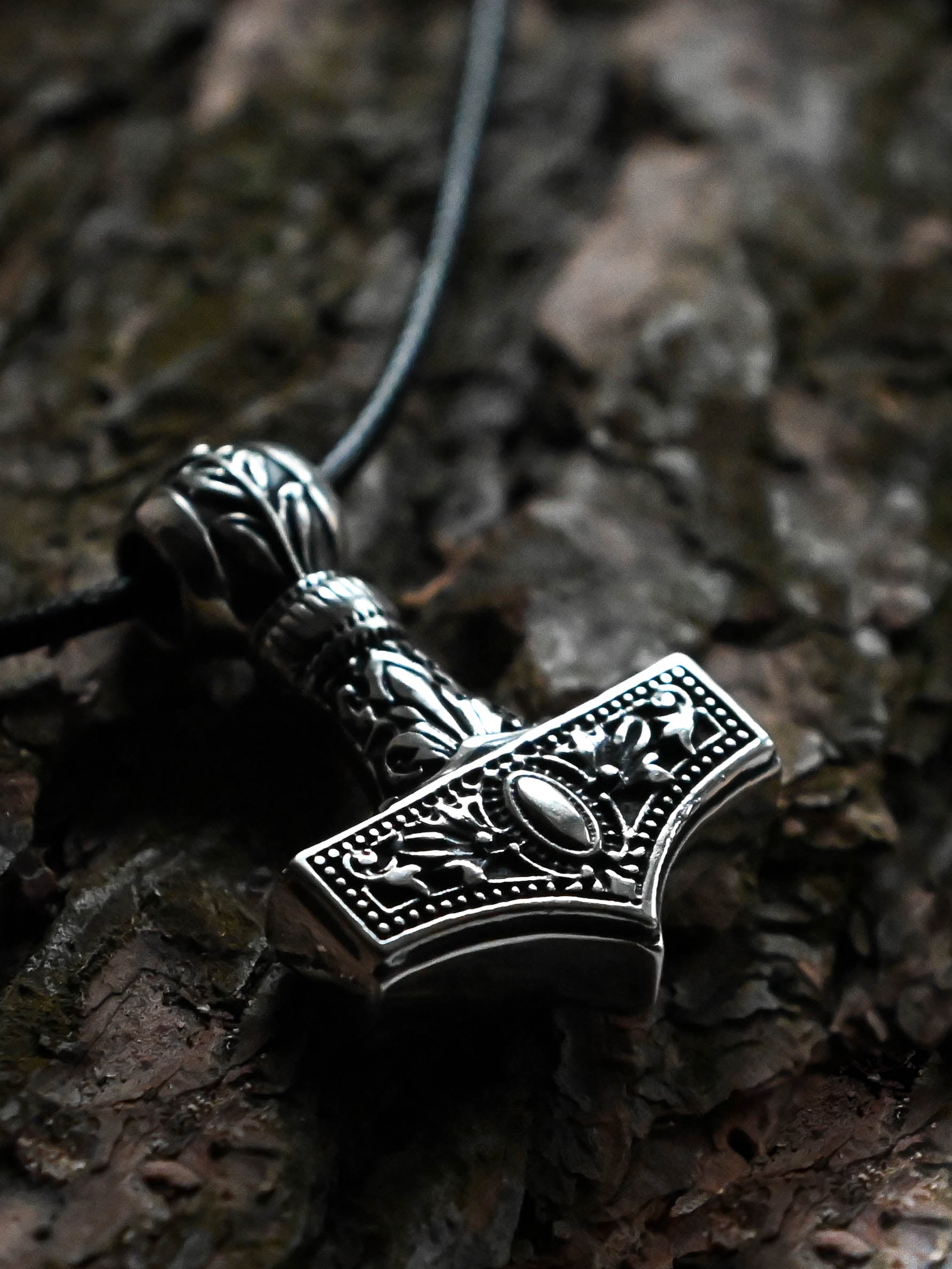 Classic Thor's Hammer (Mjolnir), Sterling Silver 925 — Viking Symbol Pendant