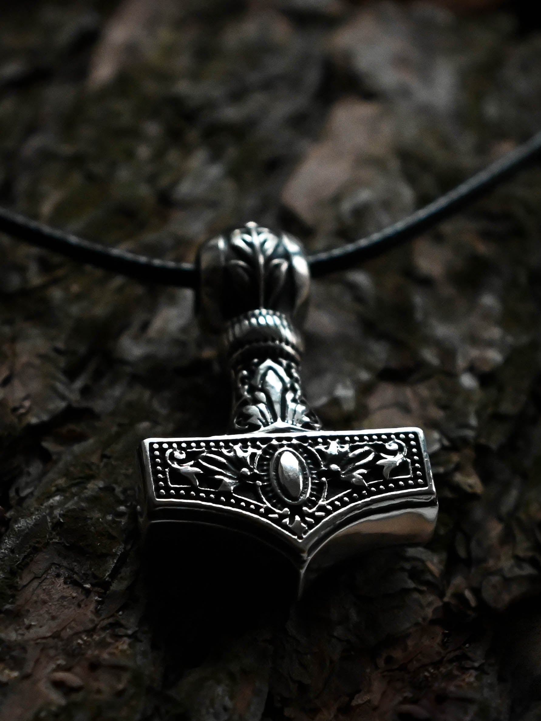 Classic Thor's Hammer (Mjolnir), Sterling Silver 925 — Viking Symbol Pendant