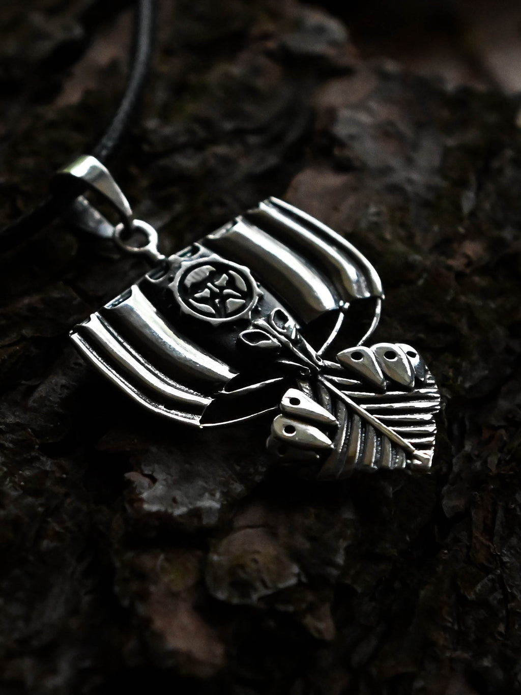 Viking Longship (Drakkar) Amulet, Sterling Silver 925 — Viking Symbol Pendant