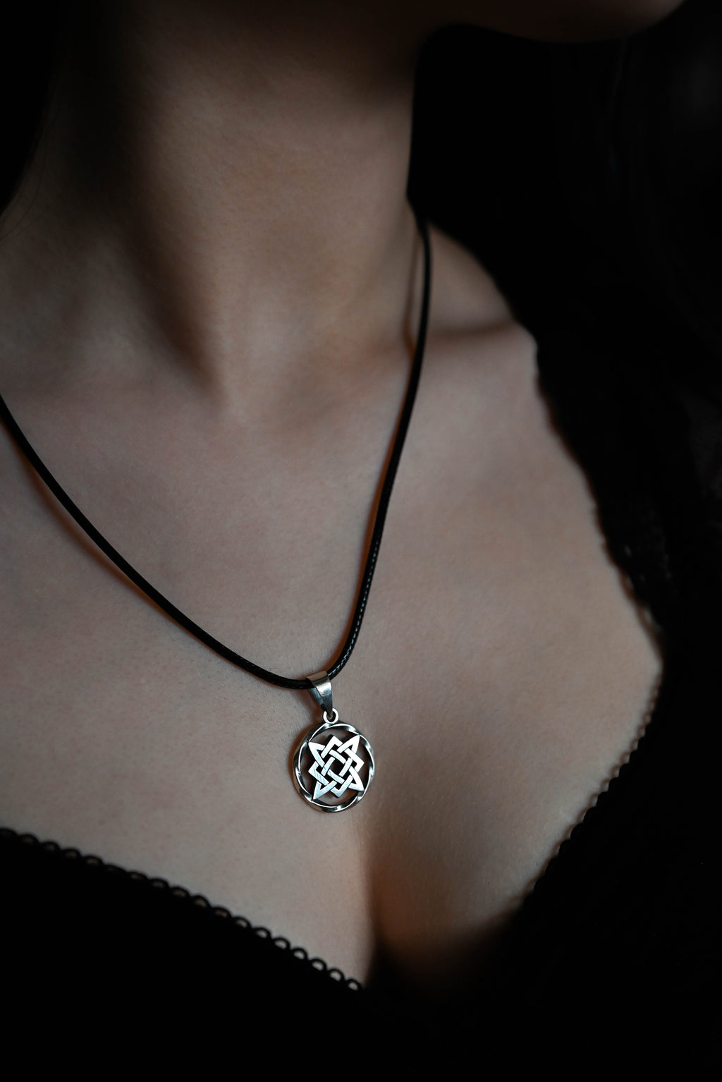 Star of Rus Amulet in Twisted Sterling Silver 925 — Slavic, Viking & Norse Symbol Pendant