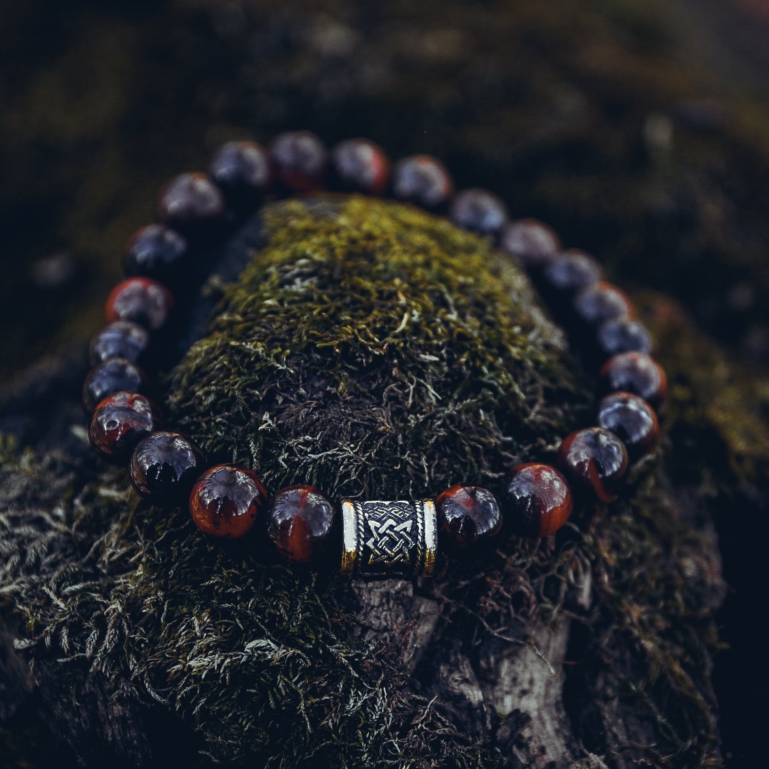Ox Eye Stone Bracelet with Small Star of Rus Bead