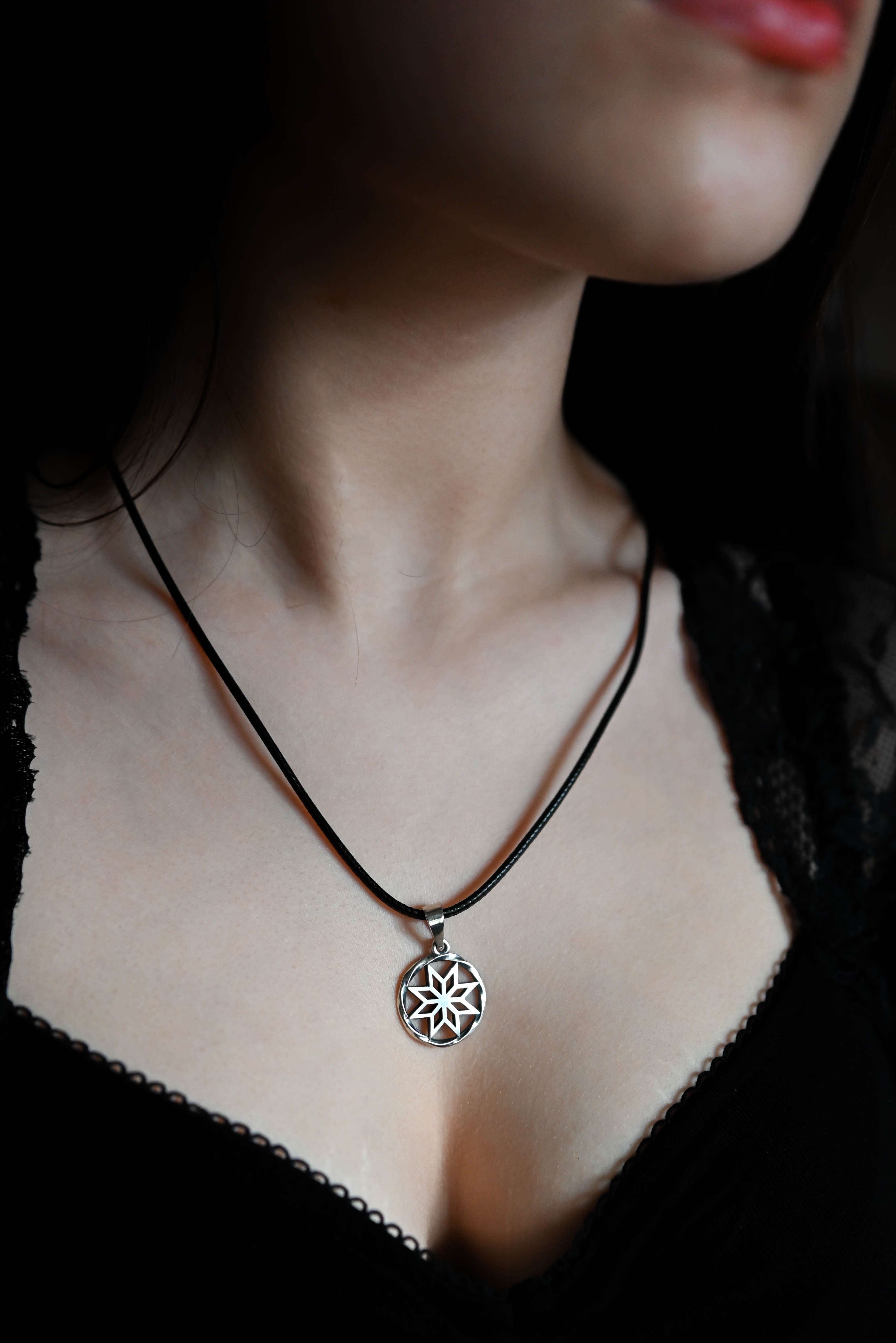 Alatyr Amulet in Twisted Sterling Silver 925 — Slavic, Viking & Norse Symbol Pendant