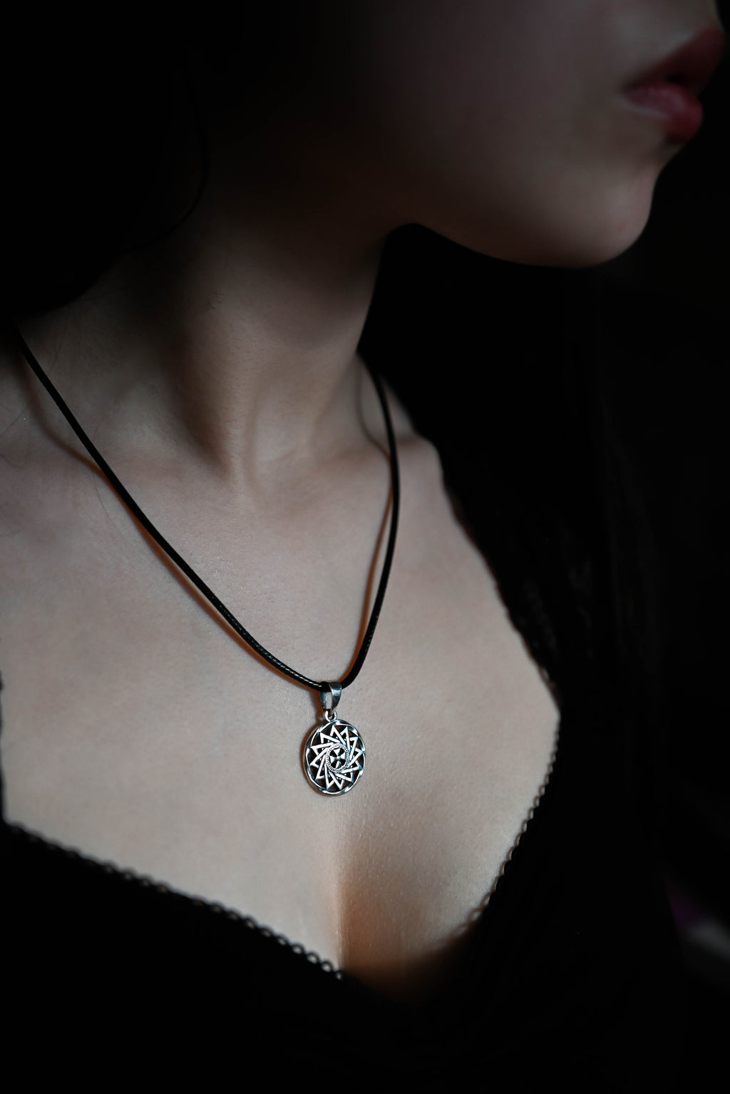 Star of Erzgamma Amulet in Twisted Sterling Silver 925 — Slavic, Viking & Norse Symbol Pendant