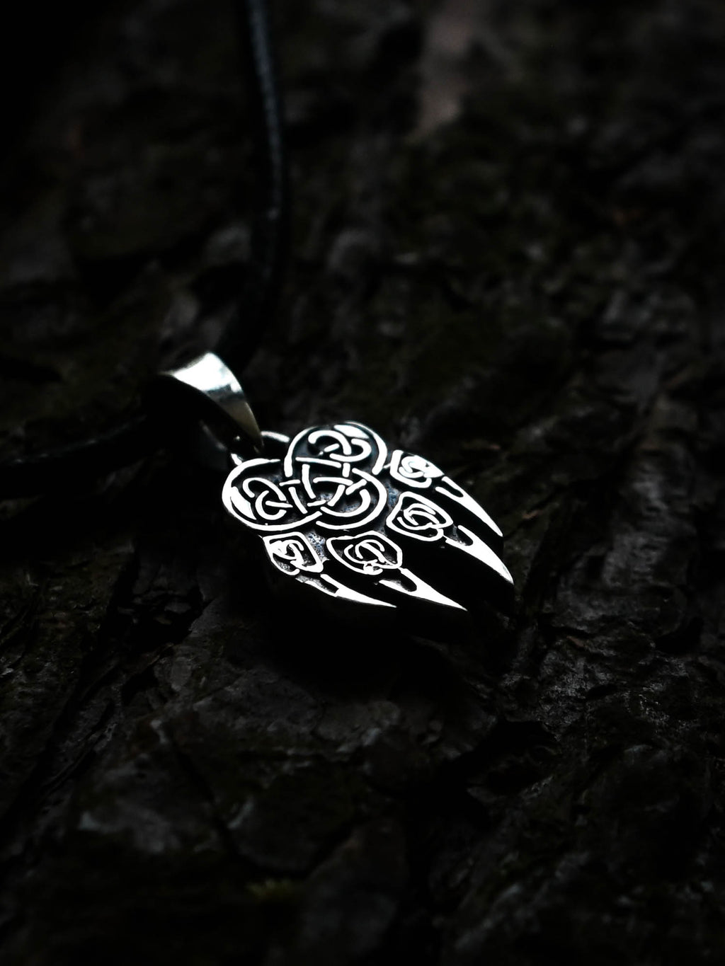 Wolf Paw Amulet (Small), Sterling Silver 925 — Viking & Slavic Symbol Pendant