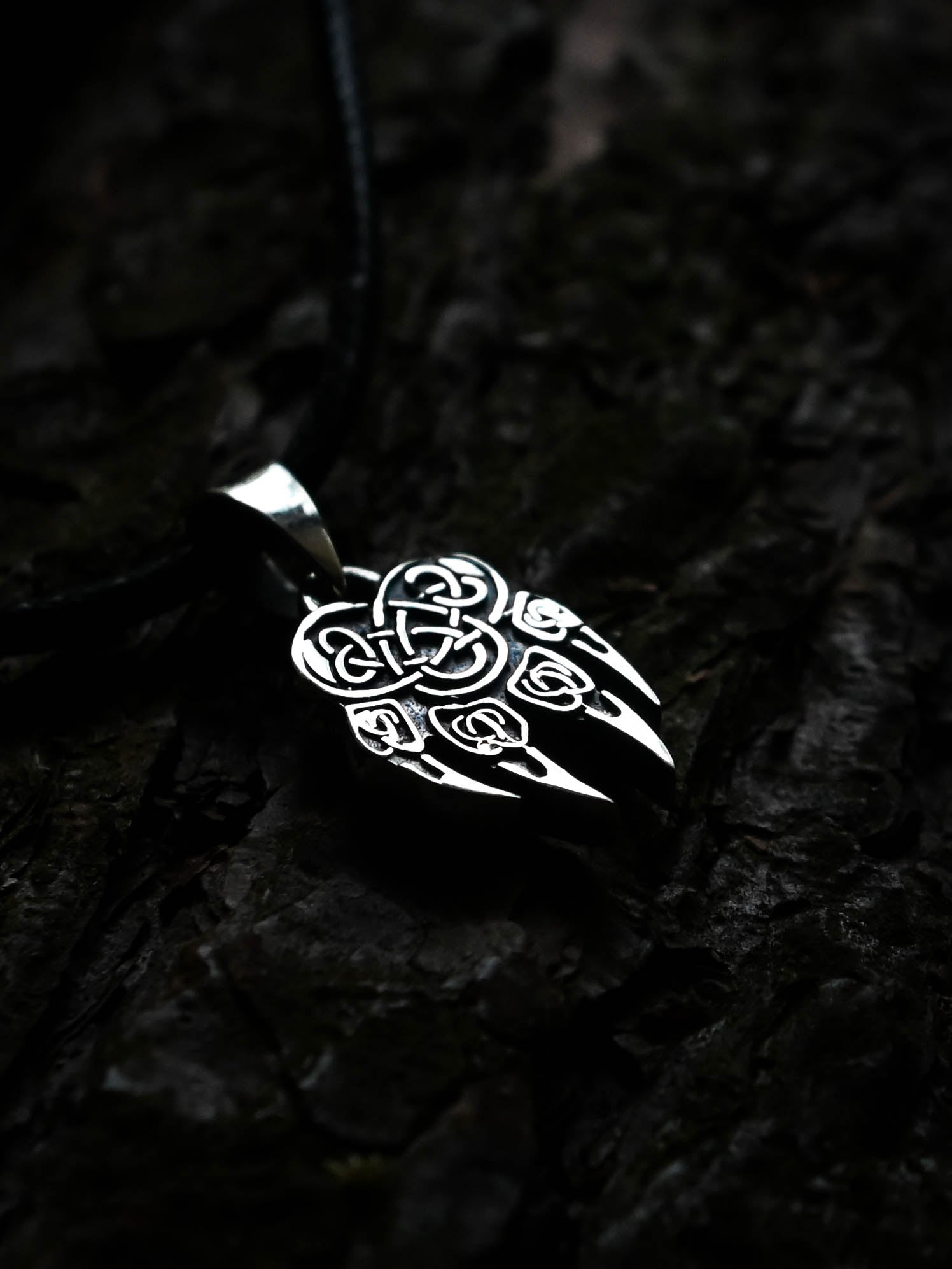 Wolf Paw Amulet (Small), Sterling Silver 925 — Viking & Slavic Symbol Pendant