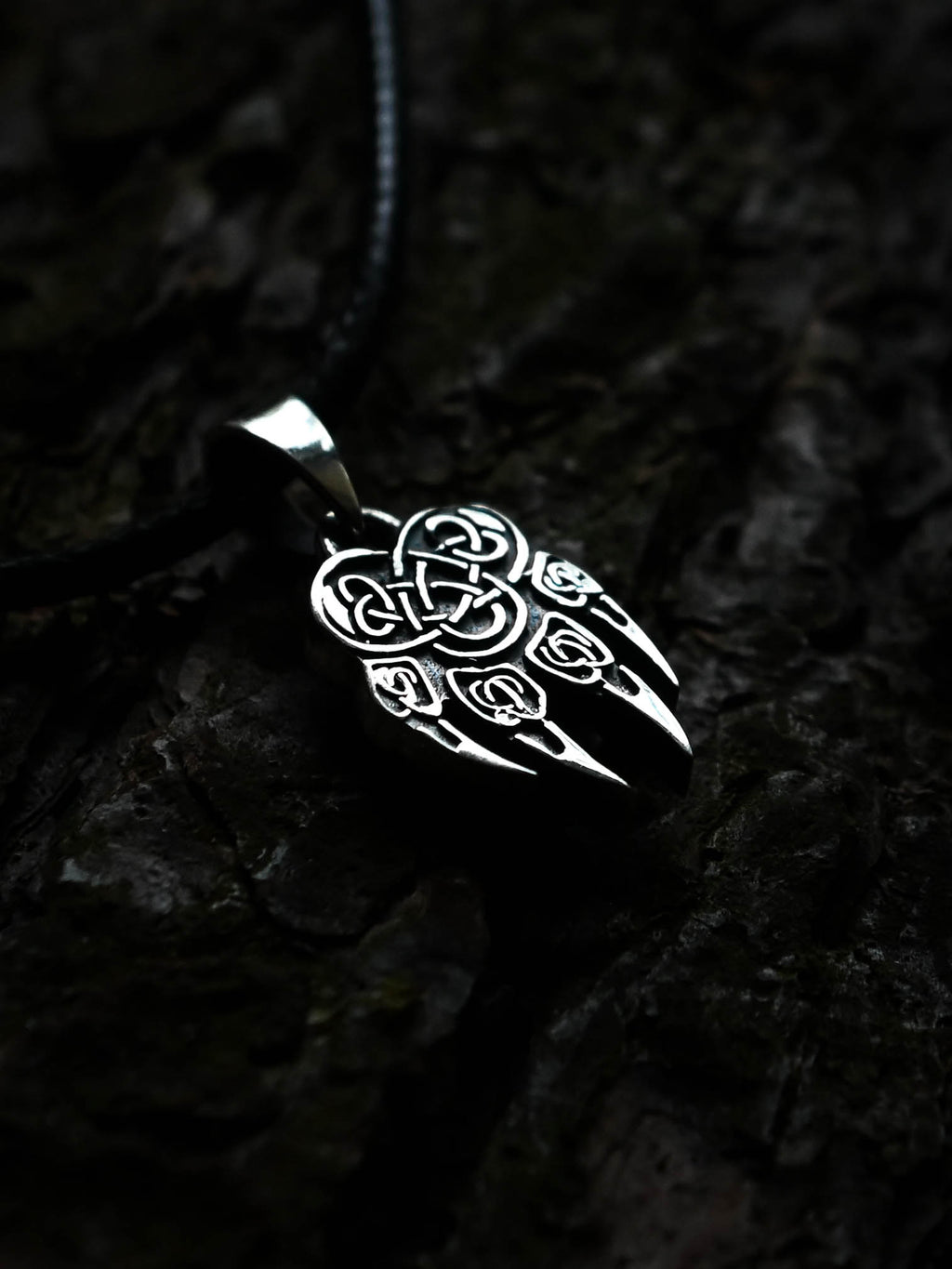 Wolf Paw Amulet (Small), Sterling Silver 925 — Viking & Slavic Symbol Pendant
