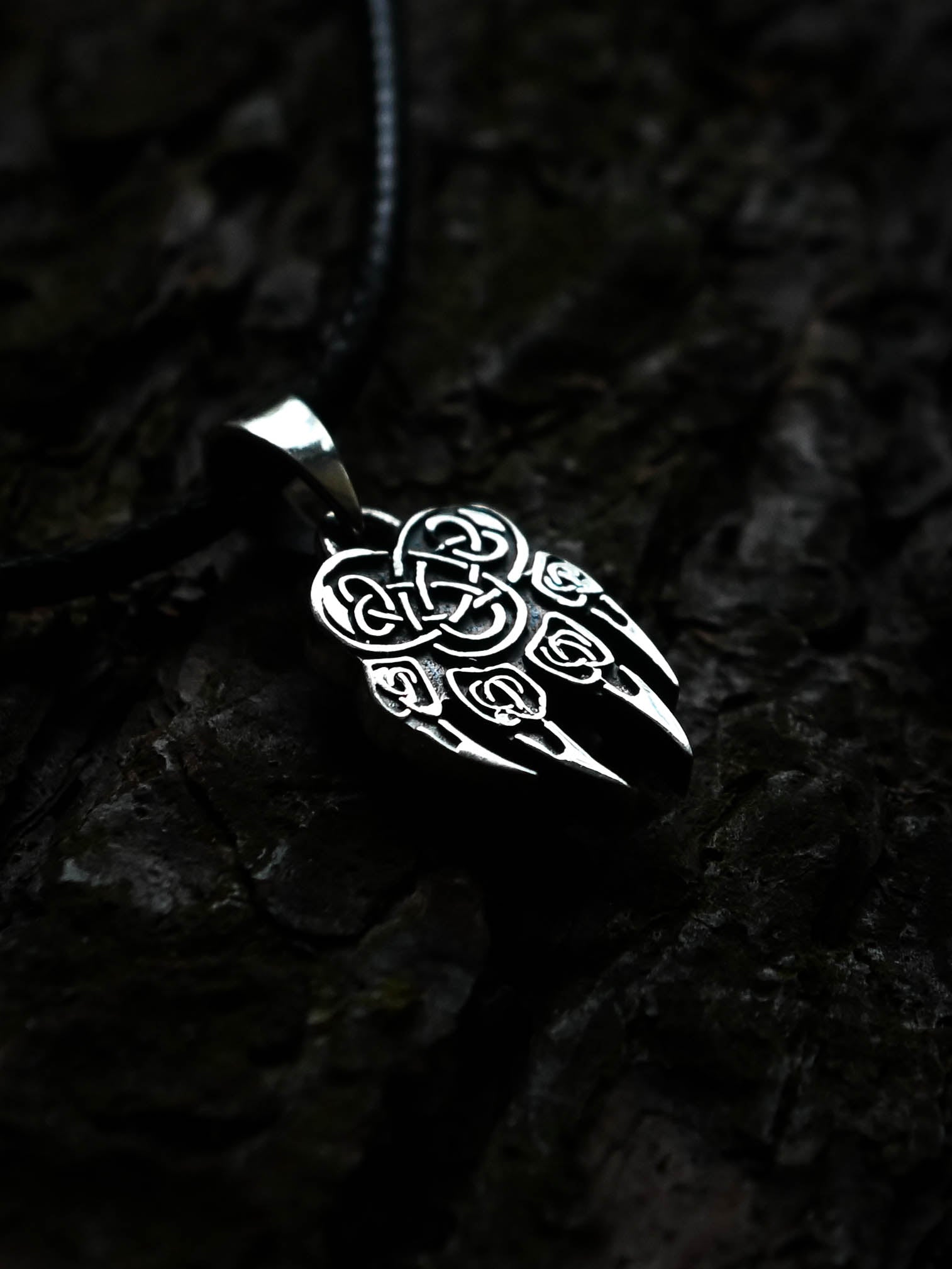 Wolf Paw Amulet (Small), Sterling Silver 925 — Viking & Slavic Symbol Pendant