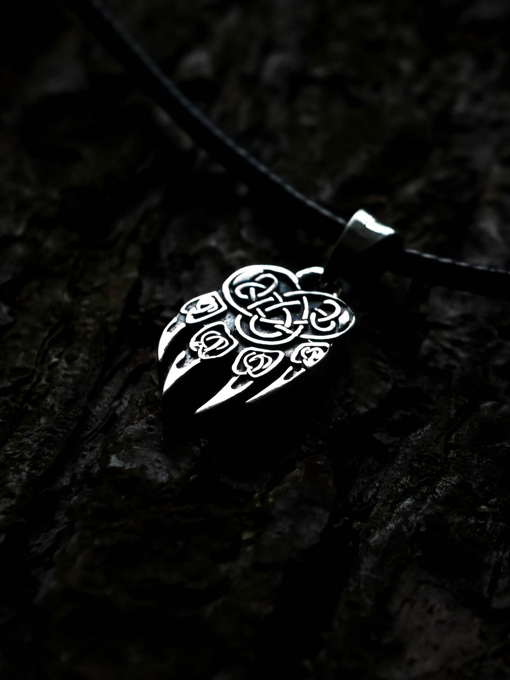 Wolf Paw Amulet (Small), Sterling Silver 925 — Viking & Slavic Symbol Pendant