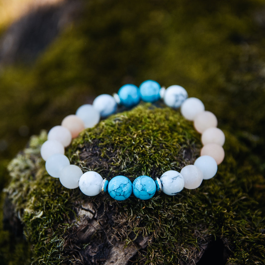Turquoise and Coral Bracelet