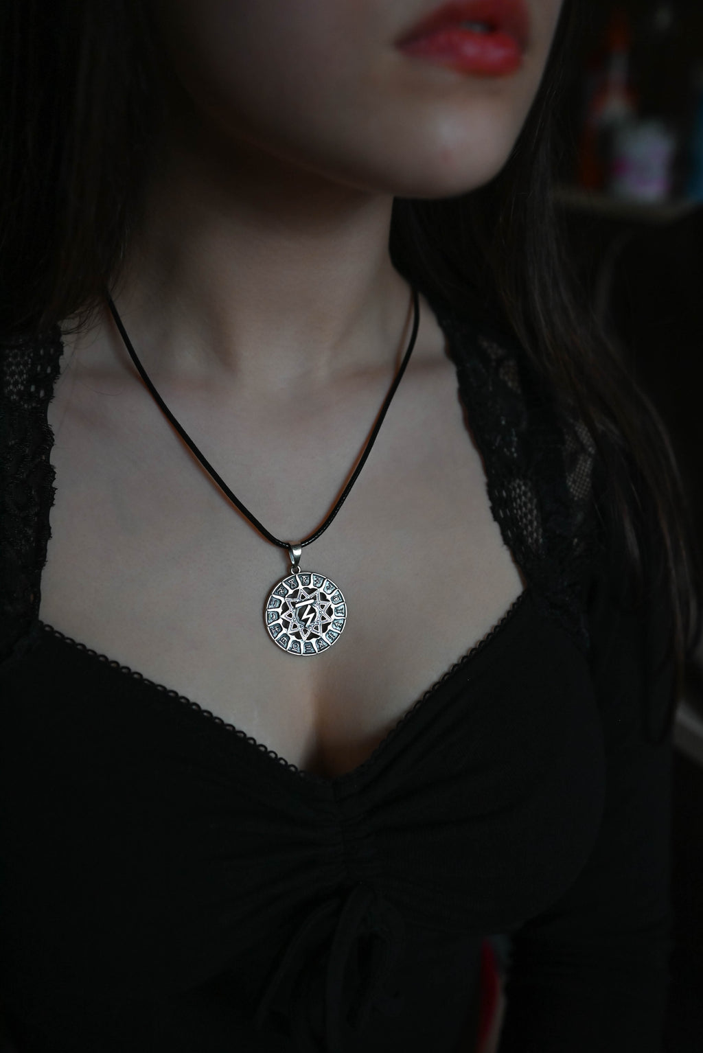 Slavic Chertog Orel (Eagle) Amulet, Sterling Silver 925 — Svarog Circle Zodiac Pendant
