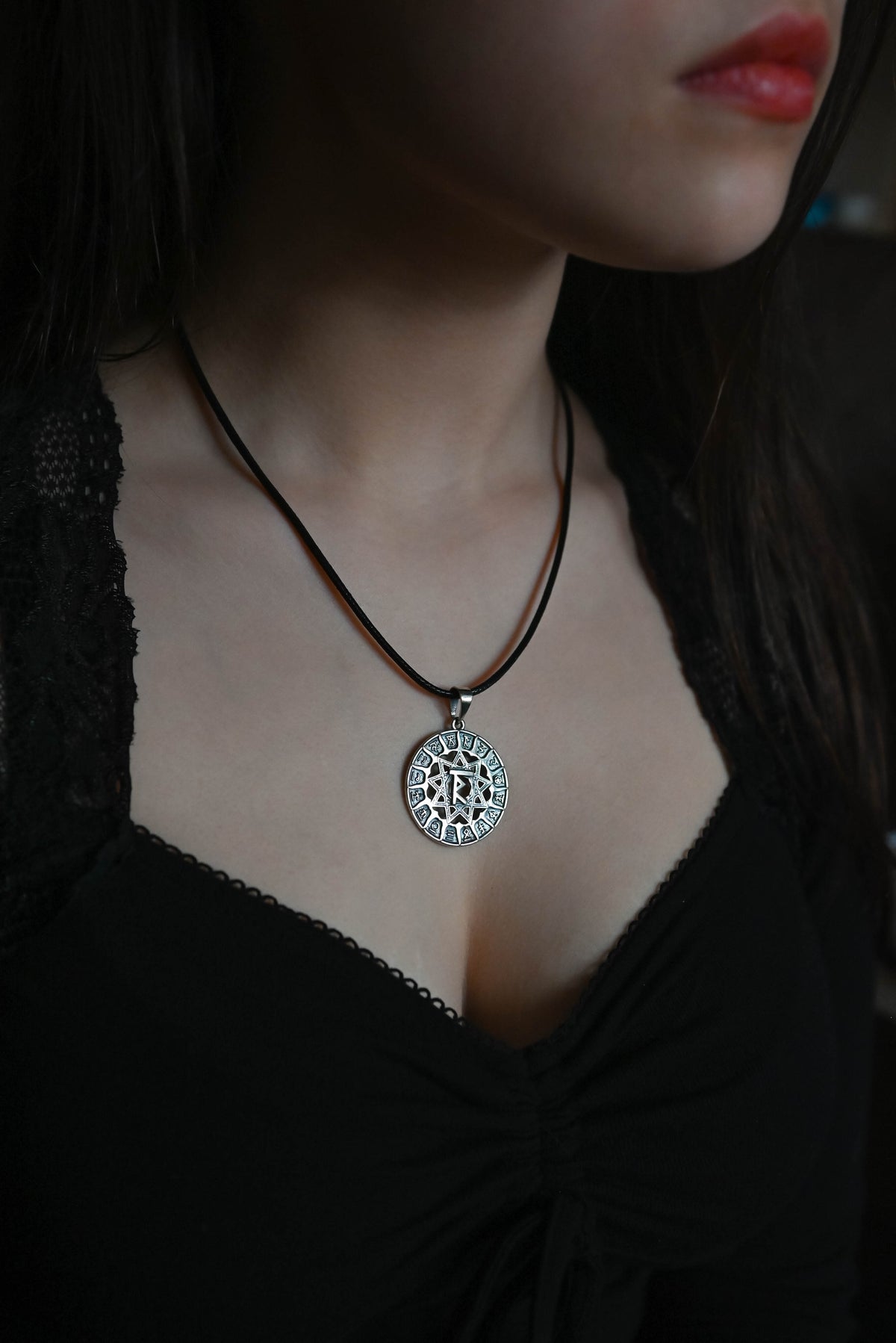 Slavic Chertog Rasa Amulet, Sterling Silver 925 — Svarog Circle Zodiac Pendant