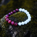Cat's Eye and White Agate Bracelet