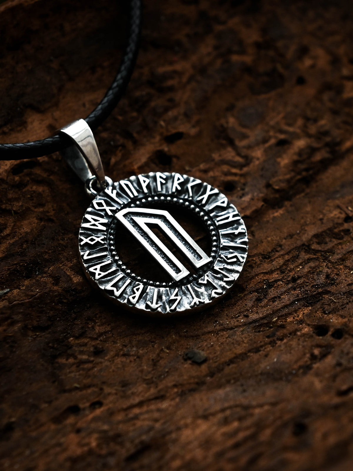 Uruz Rune Amulet, Elder Futhark, Sterling Silver 925 — Viking & Norse Symbol Pendant