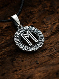Ehwaz Rune Amulet, Elder Futhark, Sterling Silver 925 — Viking & Norse Symbol Pendant