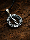 Isa Rune Amulet, Elder Futhark, Sterling Silver 925 — Viking & Norse Symbol Pendant