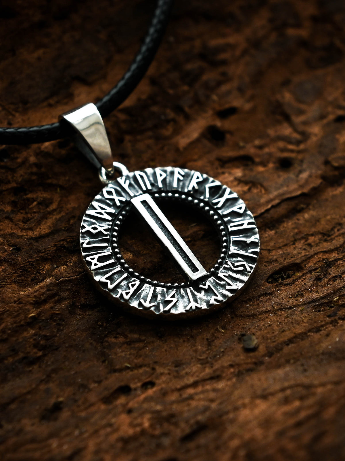 Isa Rune Amulet, Elder Futhark, Sterling Silver 925 — Viking & Norse Symbol Pendant