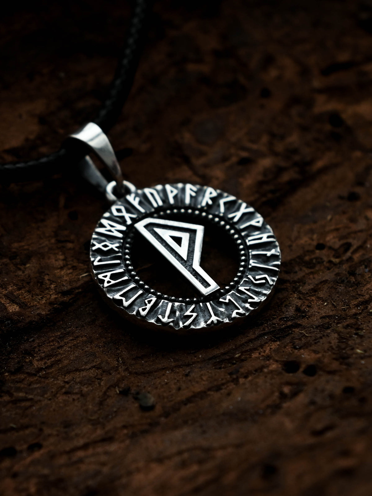 Wunjo Rune Amulet, Elder Futhark, Sterling Silver 925 — Viking & Norse Symbol Pendant