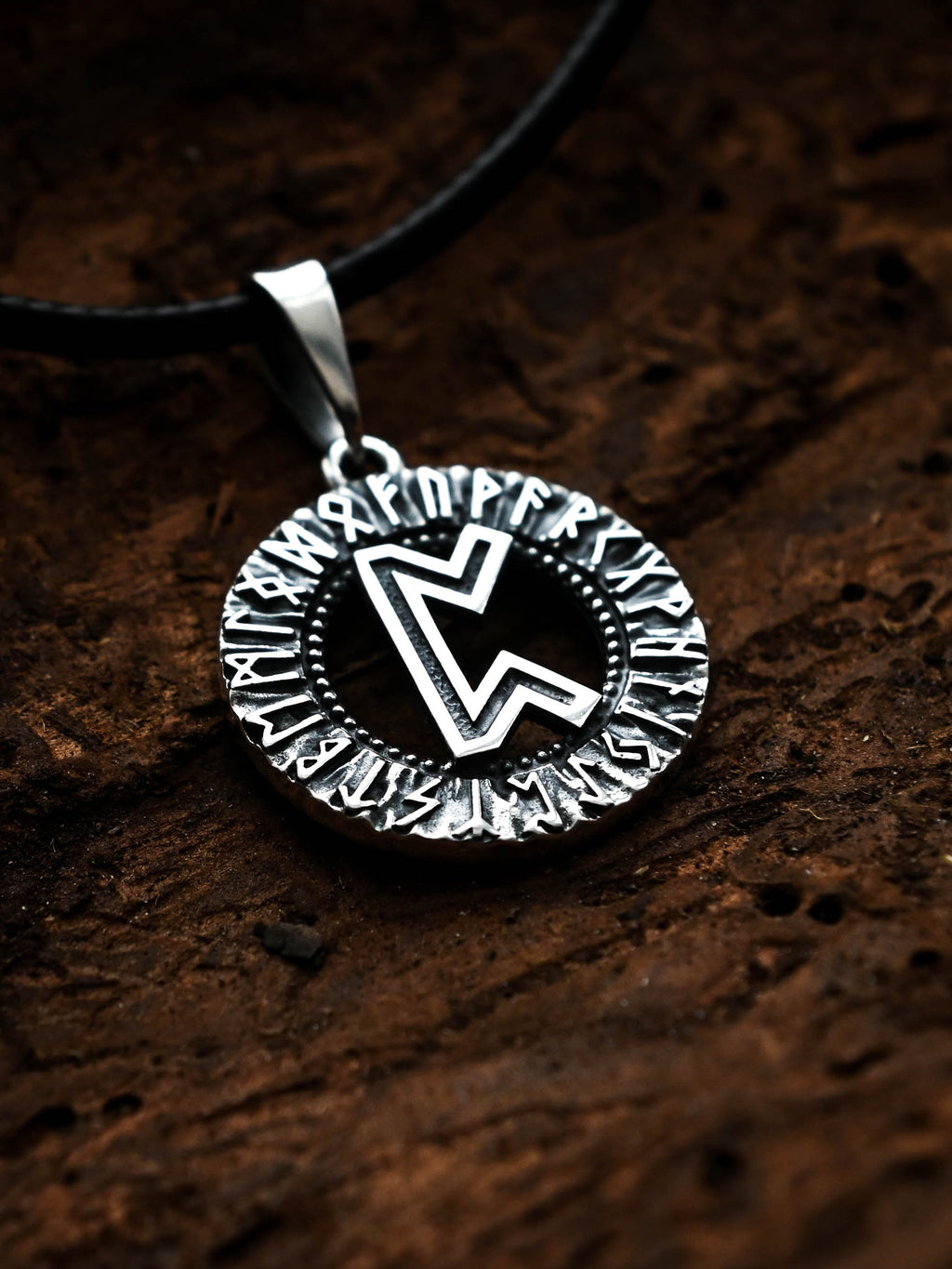Perthro Rune Amulet, Elder Futhark, Sterling Silver 925 — Viking & Norse Symbol Pendant